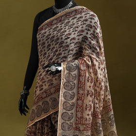 Pedana hand block print natural dyed kota doria cotton