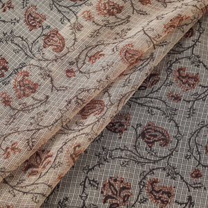 Pedana hand block print natural dyed kota doria cotton