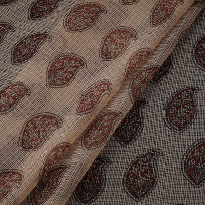 Pedana hand block print natural dyed kota doria cotton
