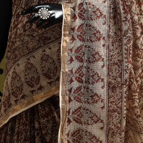 Pedana hand block print natural dyed kota doria cotton