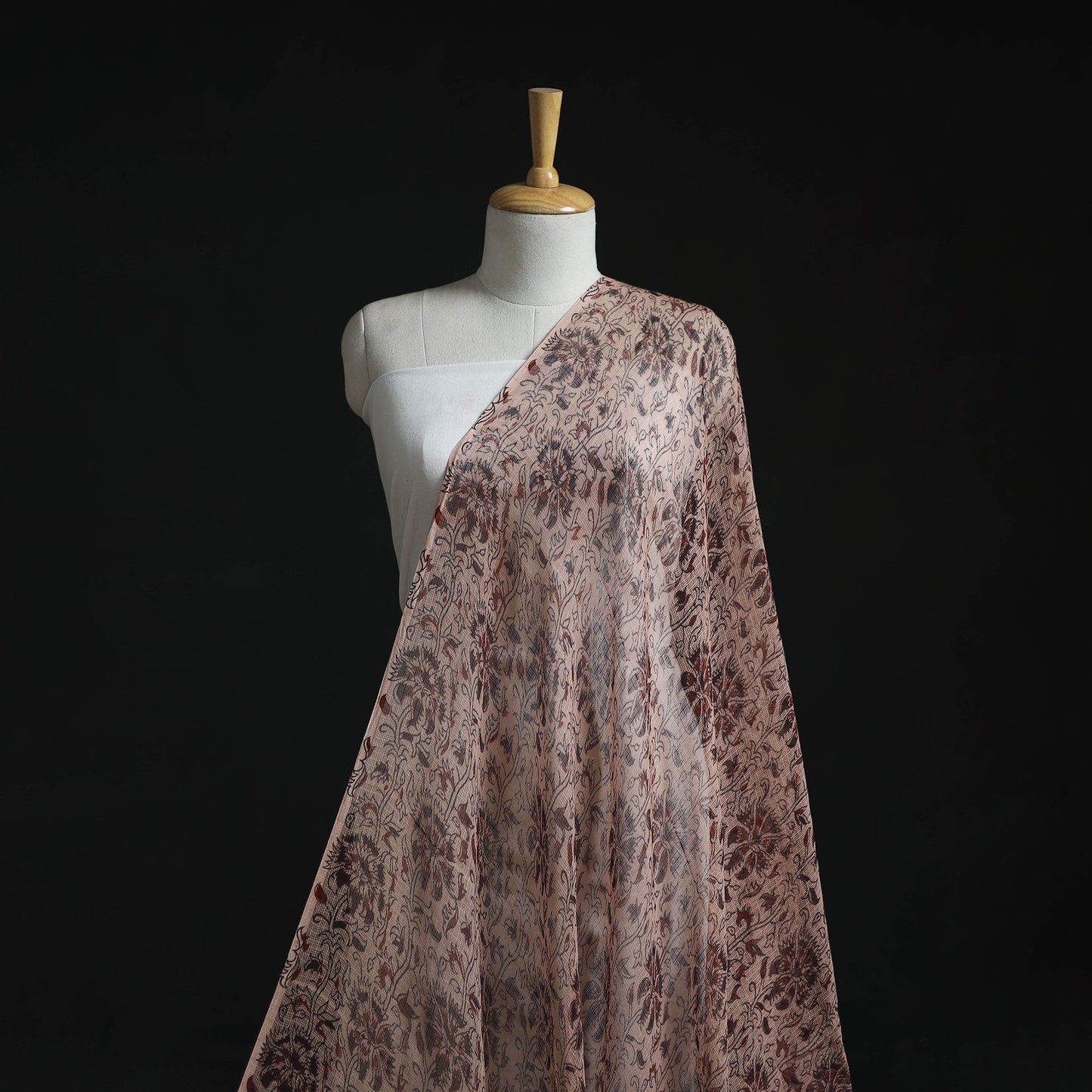 Pedana hand block print natural dyed kota doria cotton