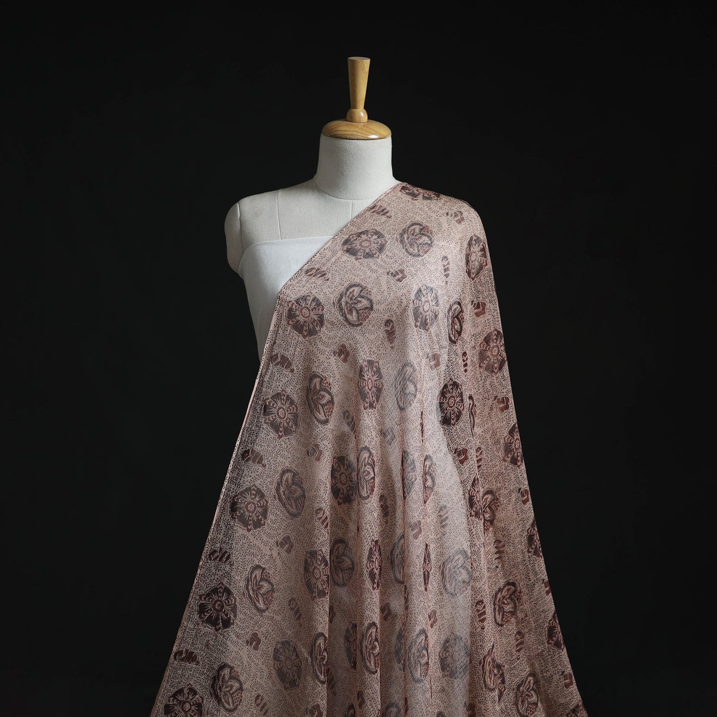 Pedana hand block print natural dyed kota doria cotton