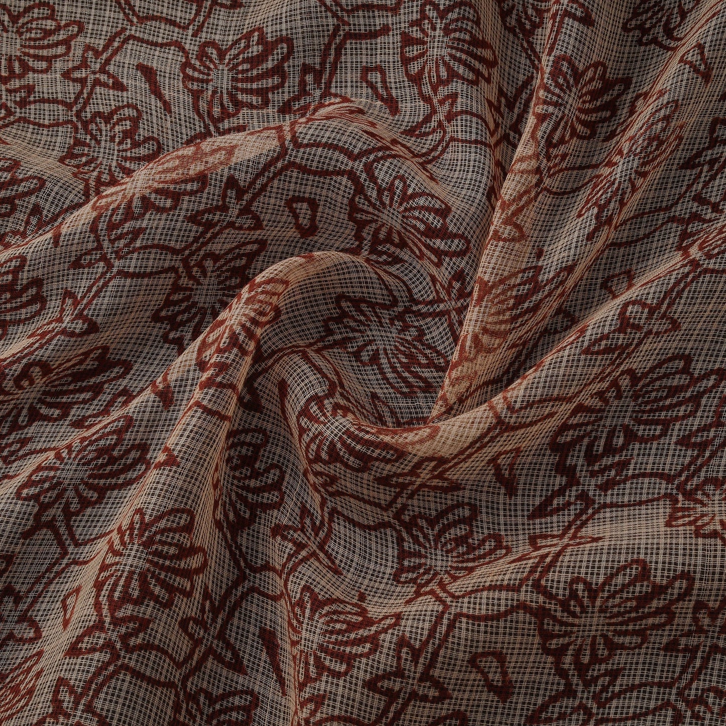 Pedana hand block print natural dyed kota doria cotton