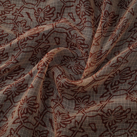 Pedana hand block print natural dyed kota doria cotton