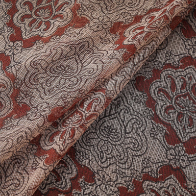 Pedana hand block print natural dyed kota doria cotton
