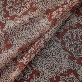 Pedana hand block print natural dyed kota doria cotton