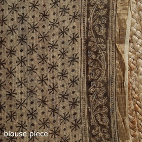 Pedana hand block print natural dyed kota doria cotton