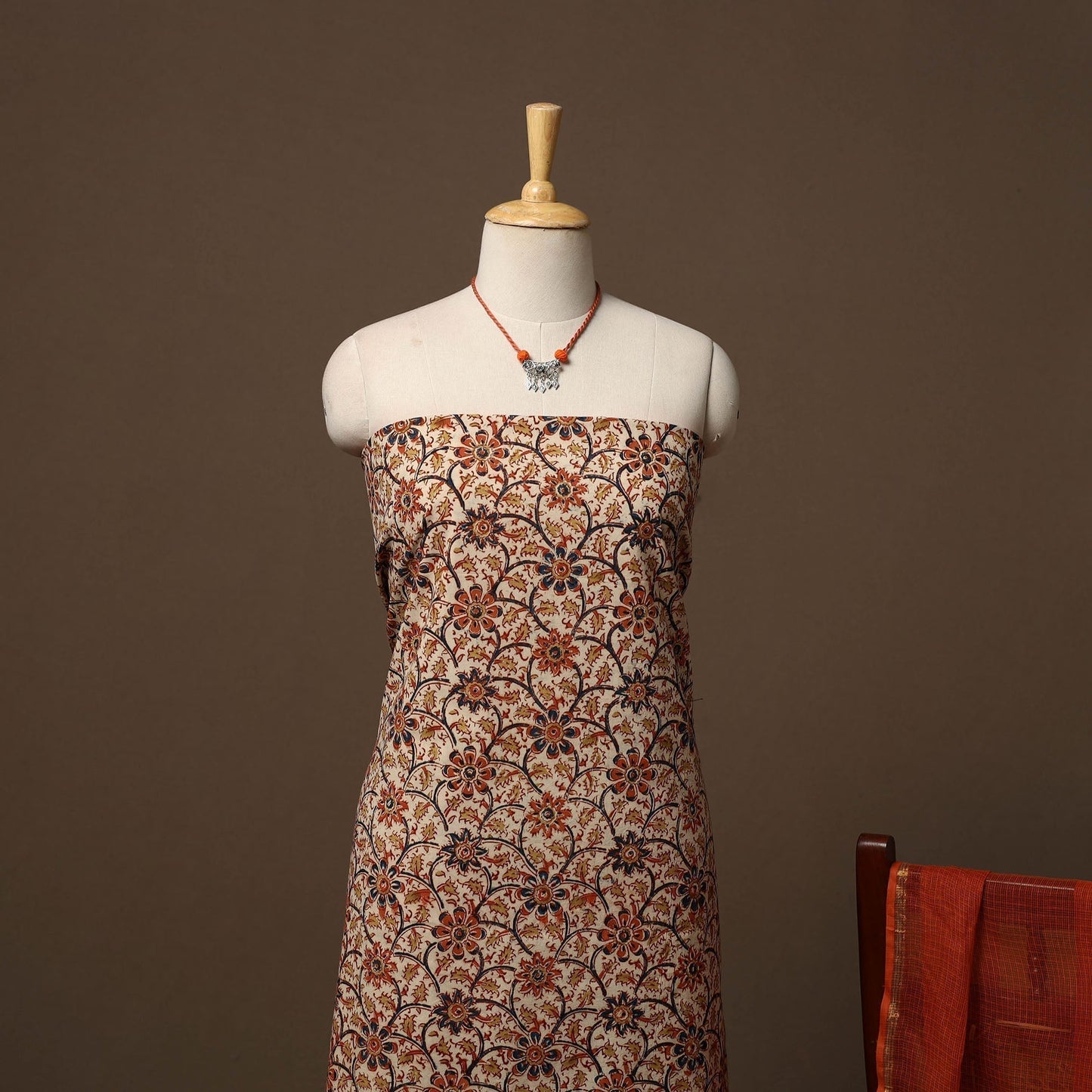 Pedana kalamkari natural dyed cotton 2pc unstitched dress