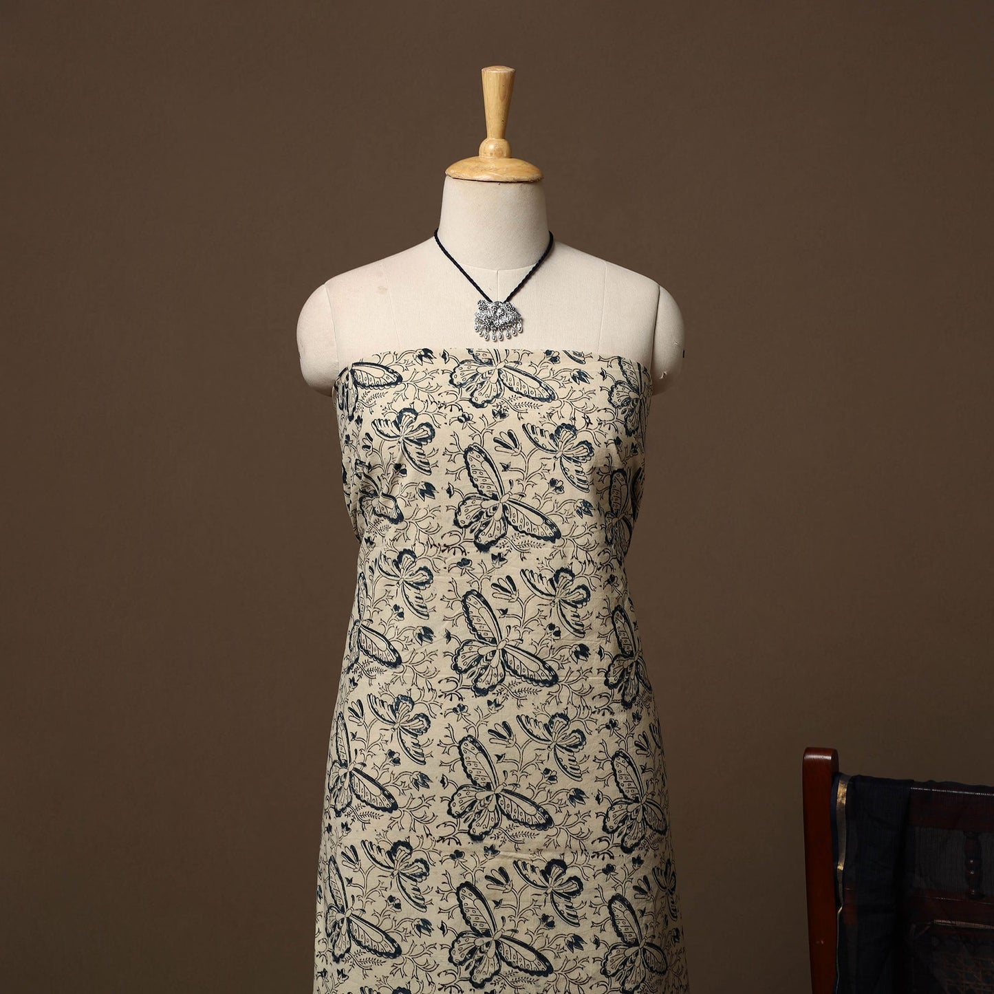 Pedana kalamkari natural dyed cotton 2pc unstitched dress