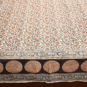 Block Print Cotton Double Pedana Kalamkari Bed Sheet