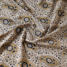 Beige - Pedana Kalamkari Block Printed Cotton Fabric