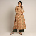  Pedana Kalamkari Block Printed Cotton Kurta with Palazzo Set Online at iTokri.com