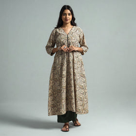  Pedana Kalamkari Block Printed Cotton Kurta with Palazzo Set 