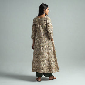  Pedana Kalamkari Block Printed Cotton Kurta with Palazzo Set 