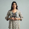  Pedana Kalamkari Block Printed Cotton Kurta with Palazzo Set 