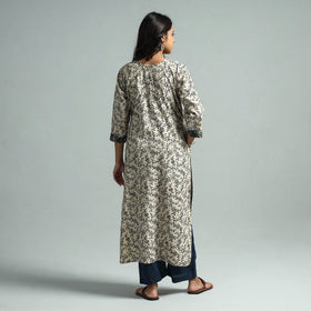  Pedana Kalamkari Block Printed Cotton Kurta with Palazzo Set 