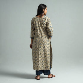  Pedana Kalamkari Block Printed Cotton Kurta with Palazzo Set Online at iTokri.com