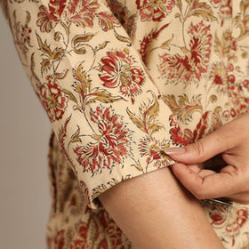 Beige - Buy Pedana Kalamkari Block Printed Cotton Kurta with Palazzo Set 