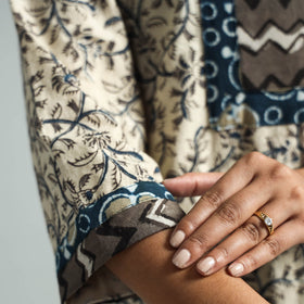  Pedana Kalamkari Block Printed Cotton Kurta with Palazzo Set 