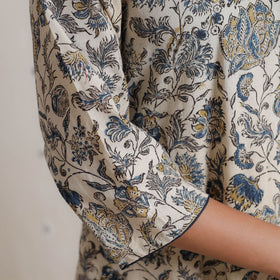 Buy Pedana Kalamkari Block Printed Cotton A-Line Kurta 10 Online at iTokri.com