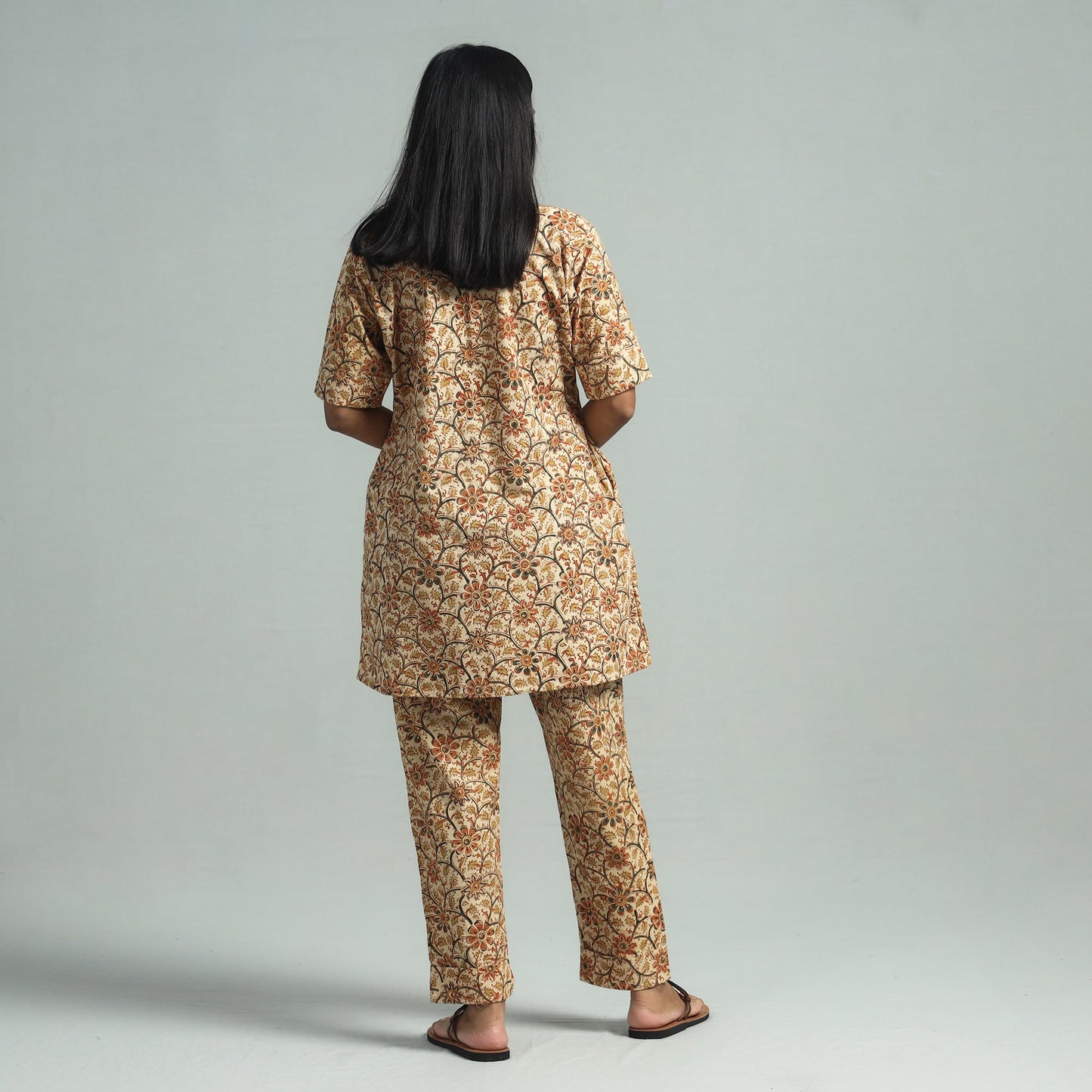 Buy Pedana Kalamkari Block Printed Cotton Co-Ord Set Online at iTokri.com