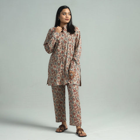 Buy Pedana Kalamkari Block Printed Cotton Co-Ord Set Online at iTokri.com