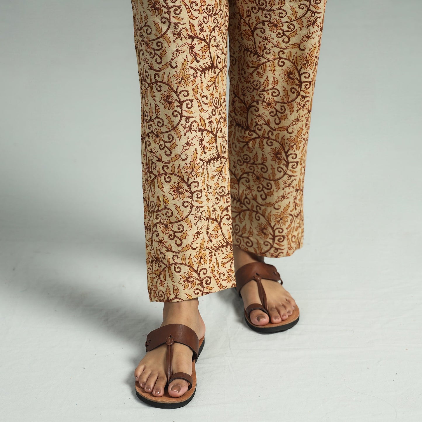 Beige - Buy Pedana Kalamkari Block Printed Cotton Co-Ord Set Online at iTokri.com