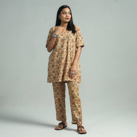 Buy Pedana Kalamkari Block Printed Cotton Co-Ord Set Online at iTokri.com