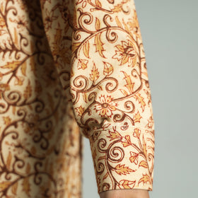 Beige - Buy Pedana Kalamkari Block Printed Cotton Co-Ord Set Online at iTokri.com