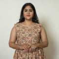 Buy Pedana Kalamkari Block Printed Cotton Tiered Dress 01 Online at iTokri.com