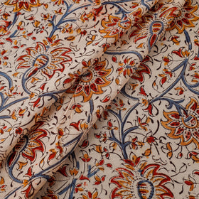 Buy Pedana Kalamkari Block Printed Mul Cotton Fabric Online
