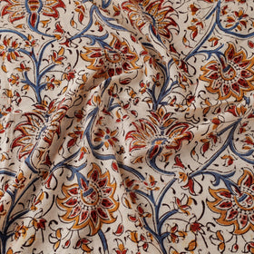 Buy Pedana Kalamkari Block Printed Mul Cotton Fabric Online