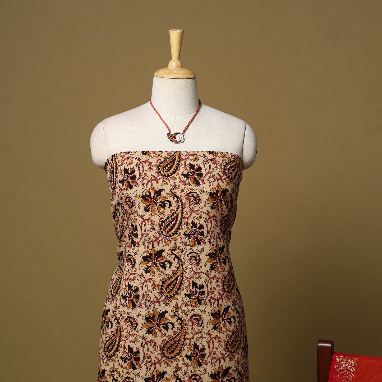 Pedana kalamkari cotton 2pc unstitched dress material