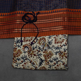 Pedana kalamkari cotton 2pc unstitched dress material