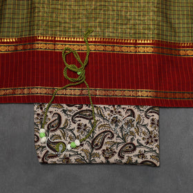 Pedana kalamkari cotton 2pc unstitched dress material