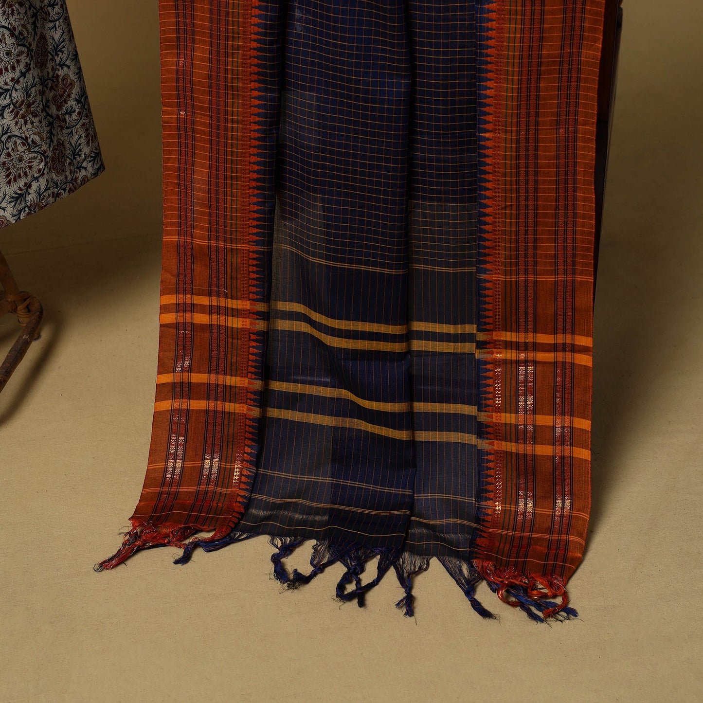 Pedana kalamkari cotton 2pc unstitched dress material