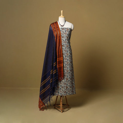 Pedana kalamkari cotton 2pc unstitched dress material