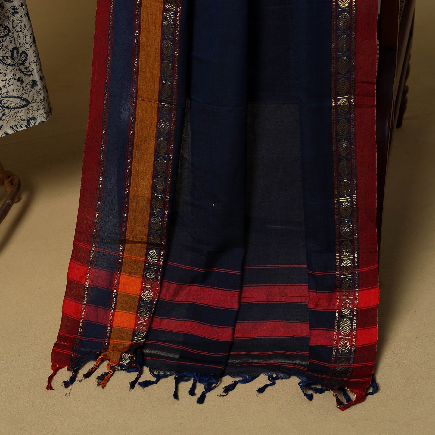 Pedana kalamkari cotton 2pc unstitched dress material