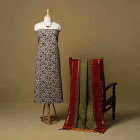 Pedana kalamkari cotton 2pc unstitched dress material