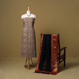 Pedana kalamkari cotton 2pc unstitched dress material