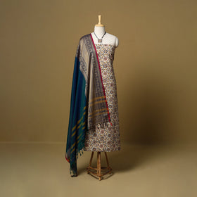 Pedana kalamkari cotton 2pc unstitched dress material