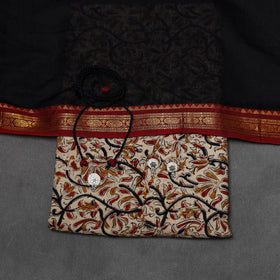 Pedana kalamkari cotton 2pc unstitched dress material