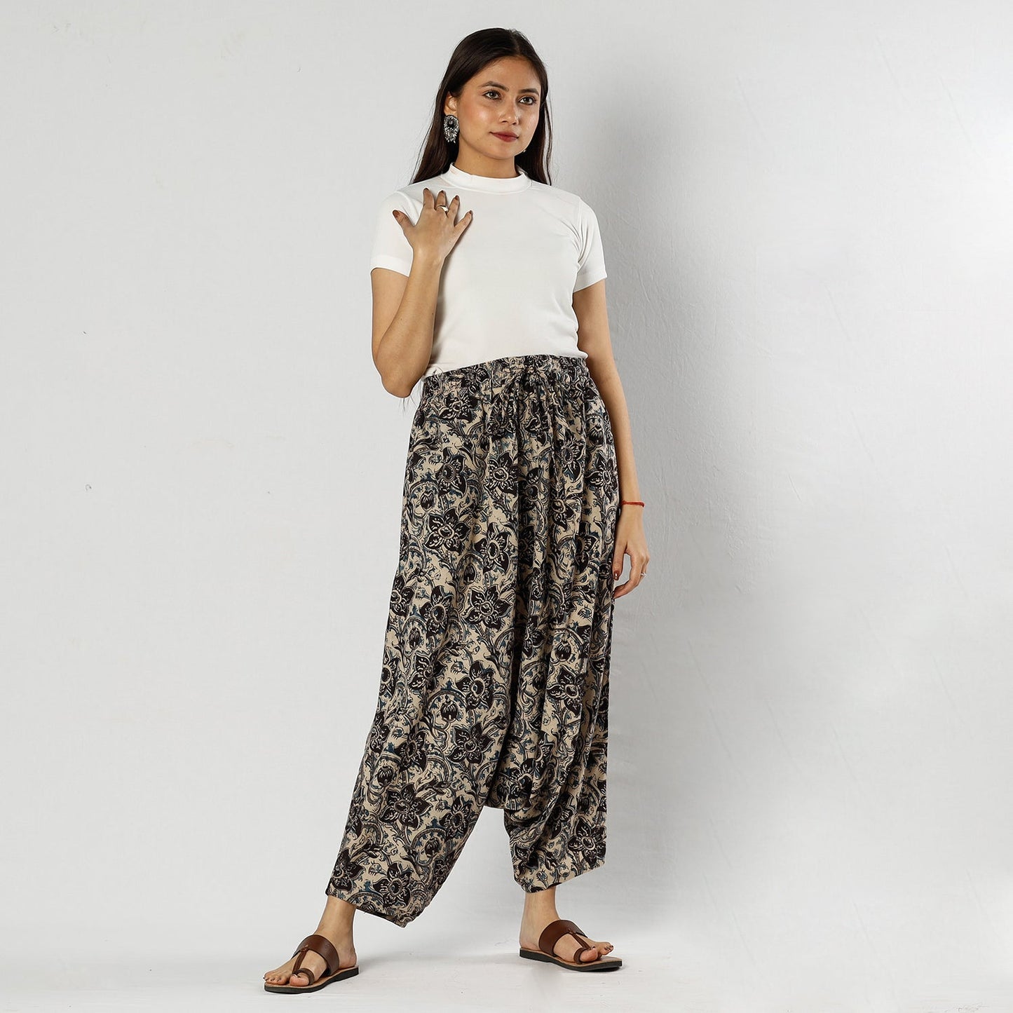 Buy Pedana Kalamkari Block Print Cotton Harem Pant Online at iTokri.com