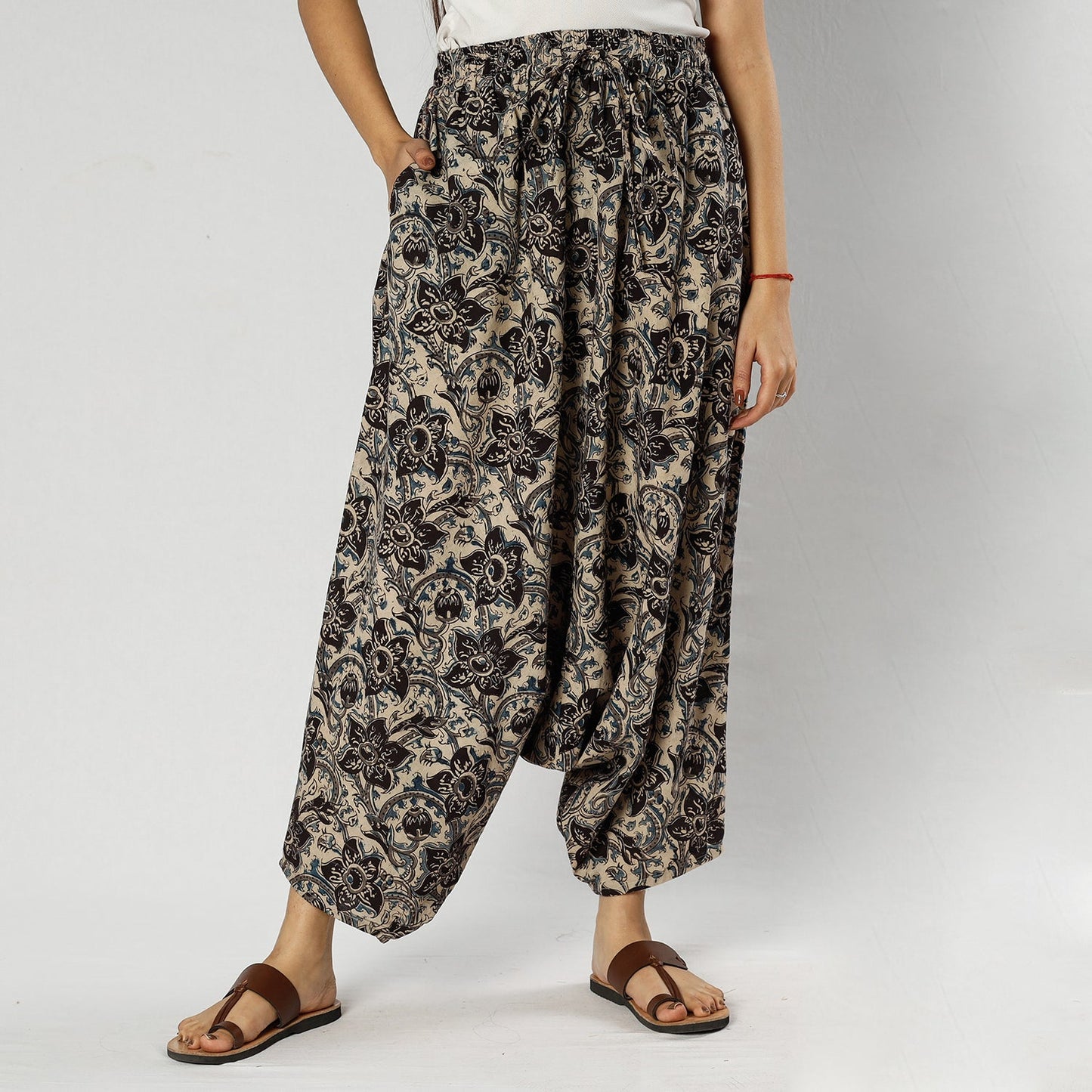 Buy Pedana Kalamkari Block Print Cotton Harem Pant Online at iTokri.com