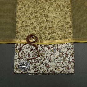 Pedana kalamkari hand block print natural dyed cotton 2pc