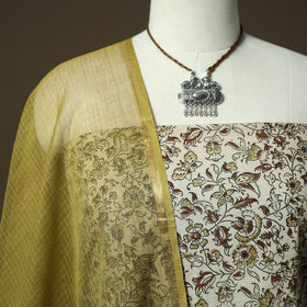 Pedana kalamkari hand block print natural dyed cotton 2pc