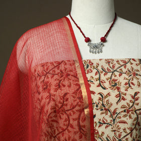 Pedana kalamkari hand block print natural dyed cotton 2pc