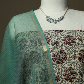 Pedana kalamkari hand block print natural dyed cotton 2pc