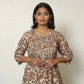 Buy Pedana Kalamkari Hand Block Printed Cotton Pintuck Kurta 59 Online at iTokri.com