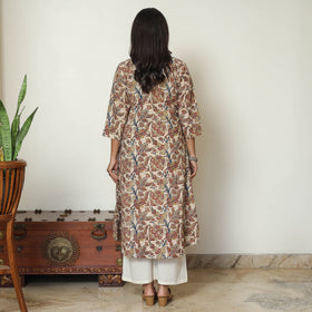Buy Pedana Kalamkari Hand Block Printed Cotton Pintuck Kurta 59 Online at iTokri.com